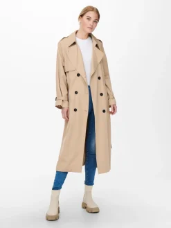 trenssi, ONLCHLOE TRENCHCOAT DOUBLE B. OTW>Only Sale