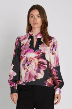 naisten pusero, VISKO SORIN BLOUSE Kuosi, Punainen>Philosophy Blues Original Hot