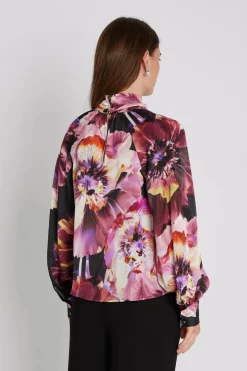 naisten pusero, VISKO SORIN BLOUSE Kuosi, Punainen>Philosophy Blues Original Hot