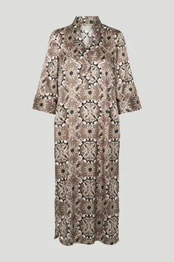 naisten mekko, SILKY SIMBIA DRESS Ruskea Kuosi>Philosophy Blues Original Sale