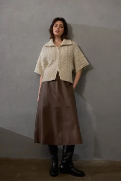 naisten hame, LAPA LEATHER SKIRT>Philosophy Blues Original