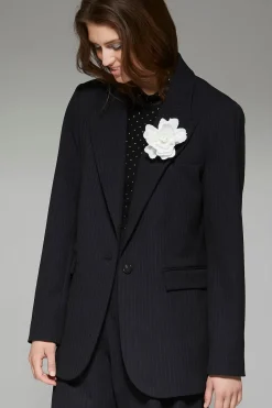 Naisten Raidallinen Bleiseri, MONLA BROOCH BLAZER>Philosophy Blues Original Discount