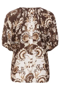 naisten pusero, MAURO BLOUSE Ruskea Kuosi>Philosophy Blues Original