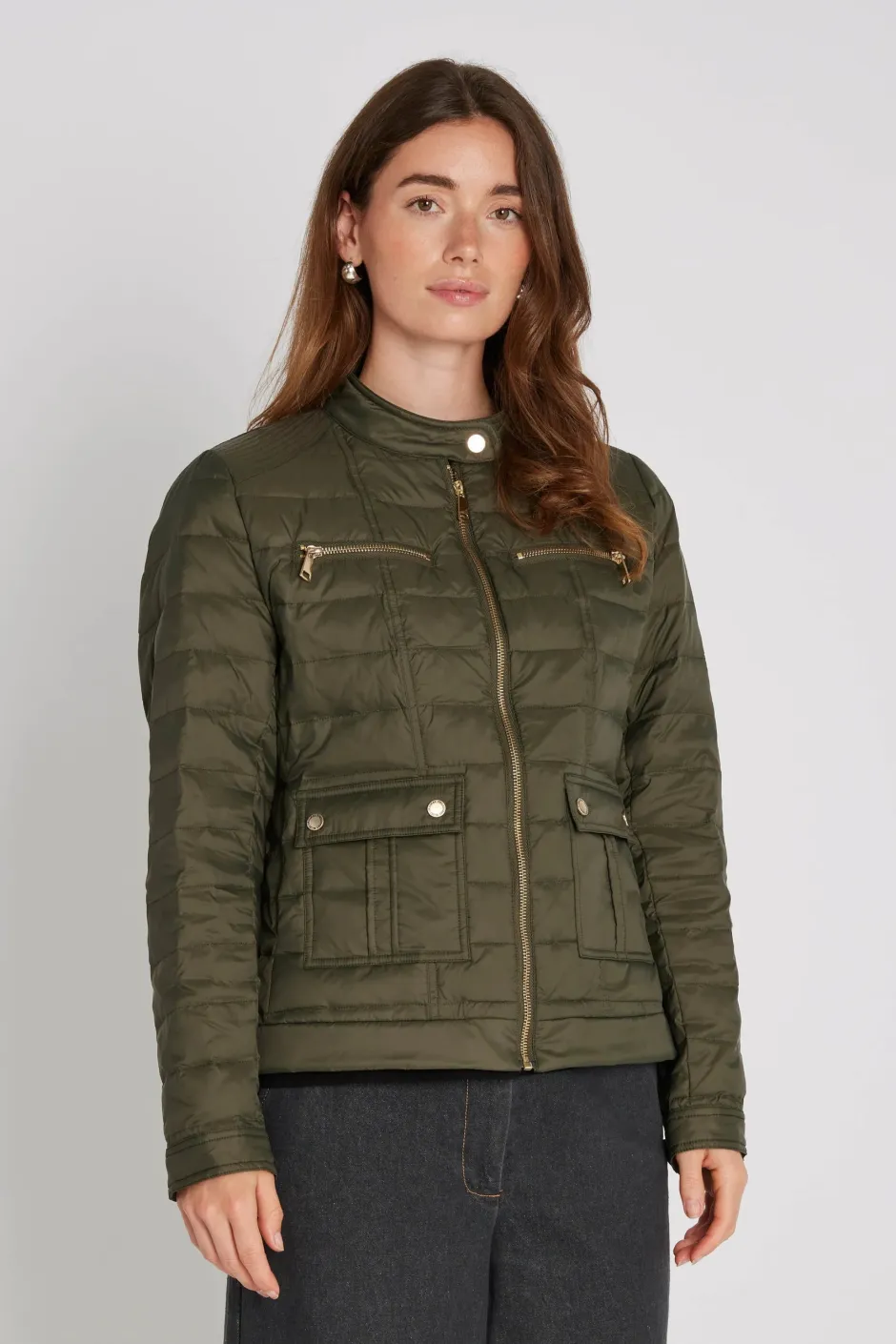 naisten takki, PUFFY LUCY DOWN JACKET Armeijanvihreä>Philosophy Blues Original Hot