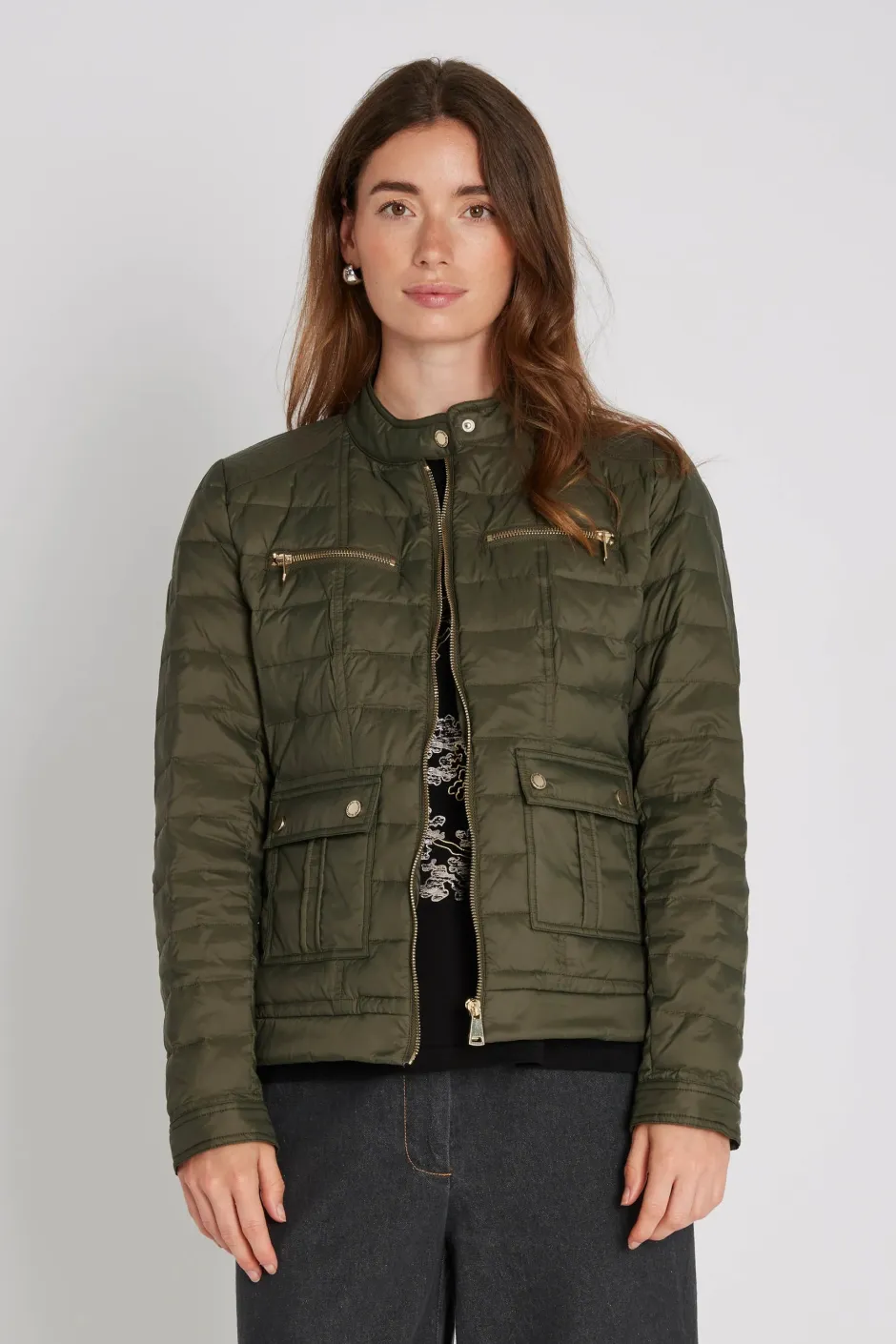 naisten takki, PUFFY LUCY DOWN JACKET Armeijanvihreä>Philosophy Blues Original Hot