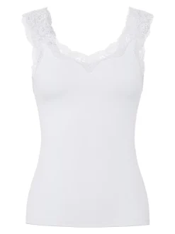 naisten toppi PCBARBERA LACE TOP JRS NOOS, valkoinen><noscript><img width=