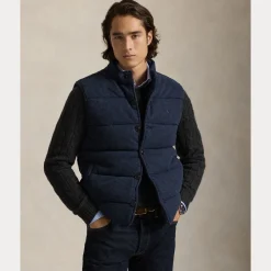 Miesten liivi Houndstooth Print Estate Rib, sininen>Polo Ralph Lauren Online