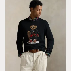 miesten neulepusero Holiday Polo Bear,><noscript><img width=