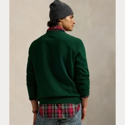 miesten collegepaita Long Sleeve Polo Bear Fleece Sweatshirt,><noscript><img width=