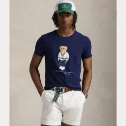 miesten t-paita, CUSTOM SLIM FIT POLO BEAR JERSEY T-SHIRT>Polo Ralph Lauren Clearance