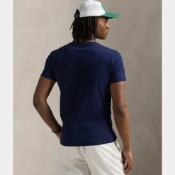 miesten t-paita, CUSTOM SLIM FIT POLO BEAR JERSEY T-SHIRT><noscript><img width=