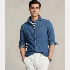 miesten kauluspaita, DENIM SHIRT Indigo>Polo Ralph Lauren Outlet