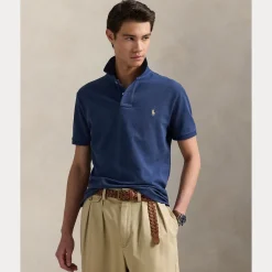 miesten pikeepaita, POLO PIKEE CUSTOM SLIM Indigo>Polo Ralph Lauren Sale