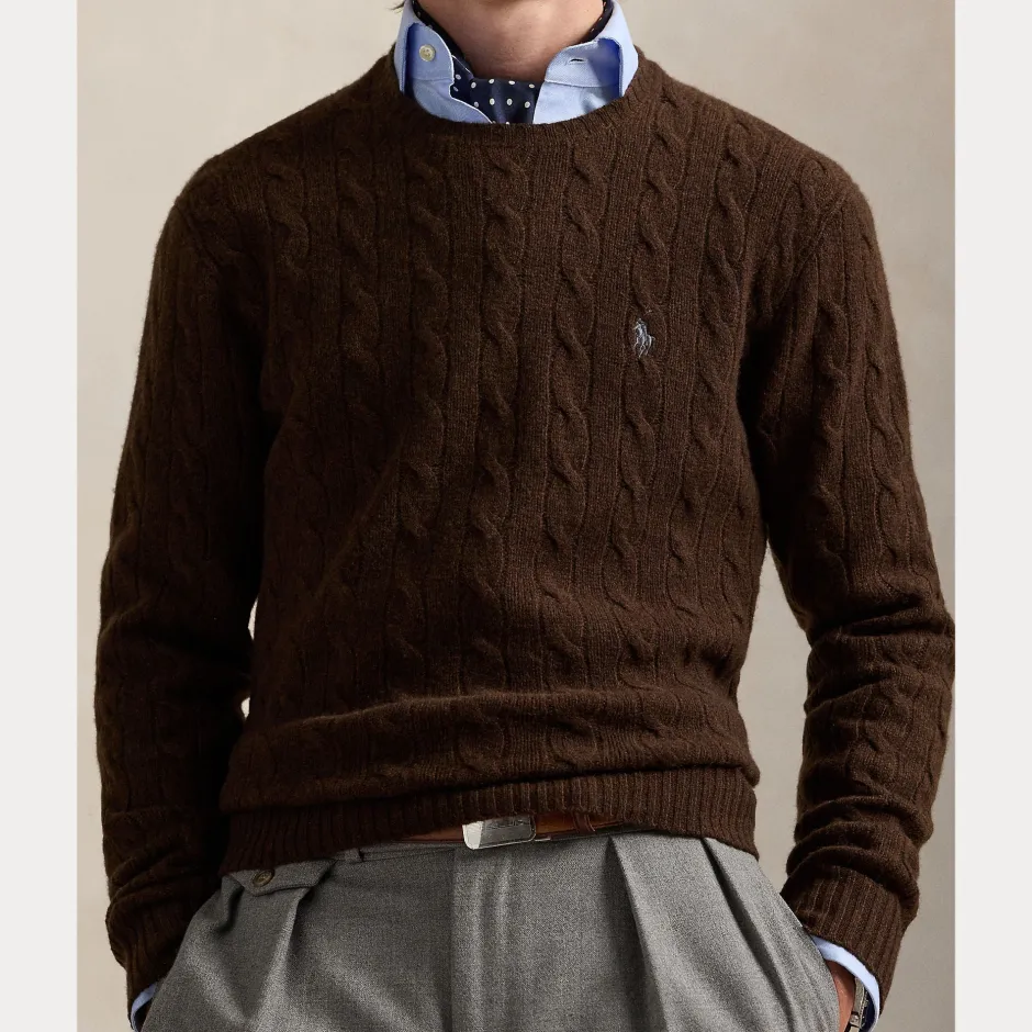 miesten neulepusero LSCABLECNPP LONG SLEEVE PULLOVER,>Polo Ralph Lauren Online