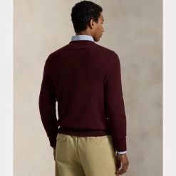 miesten neulepusero, LONG SLEEVE PULLOVER CREW WOOL><noscript><img width=