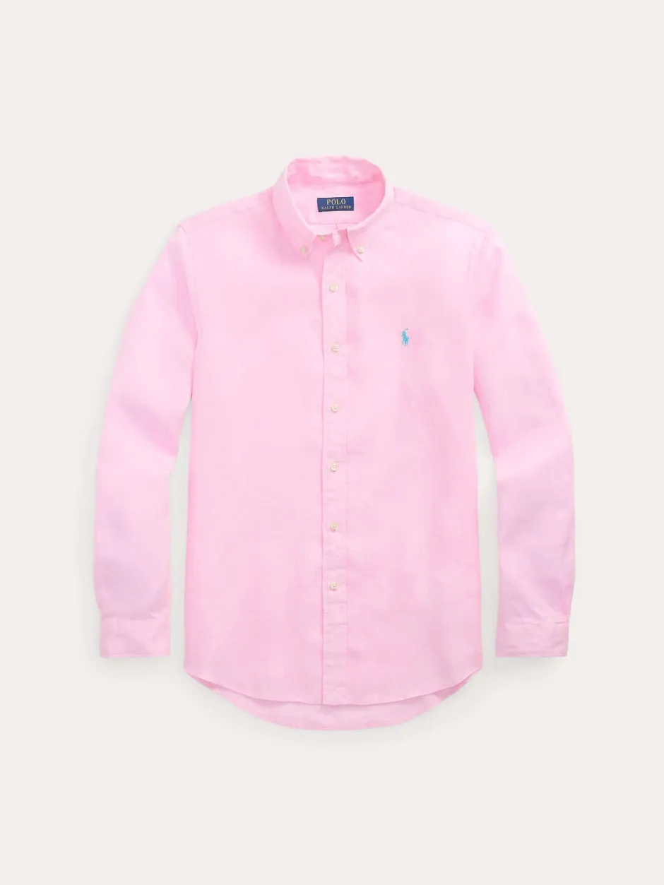 miesten kauluspaita, POLO LINEN SHIRT LS CUSTOM FIT>Polo Ralph Lauren Online