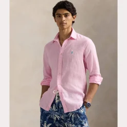 miesten kauluspaita, POLO LINEN SHIRT LS CUSTOM FIT>Polo Ralph Lauren Online