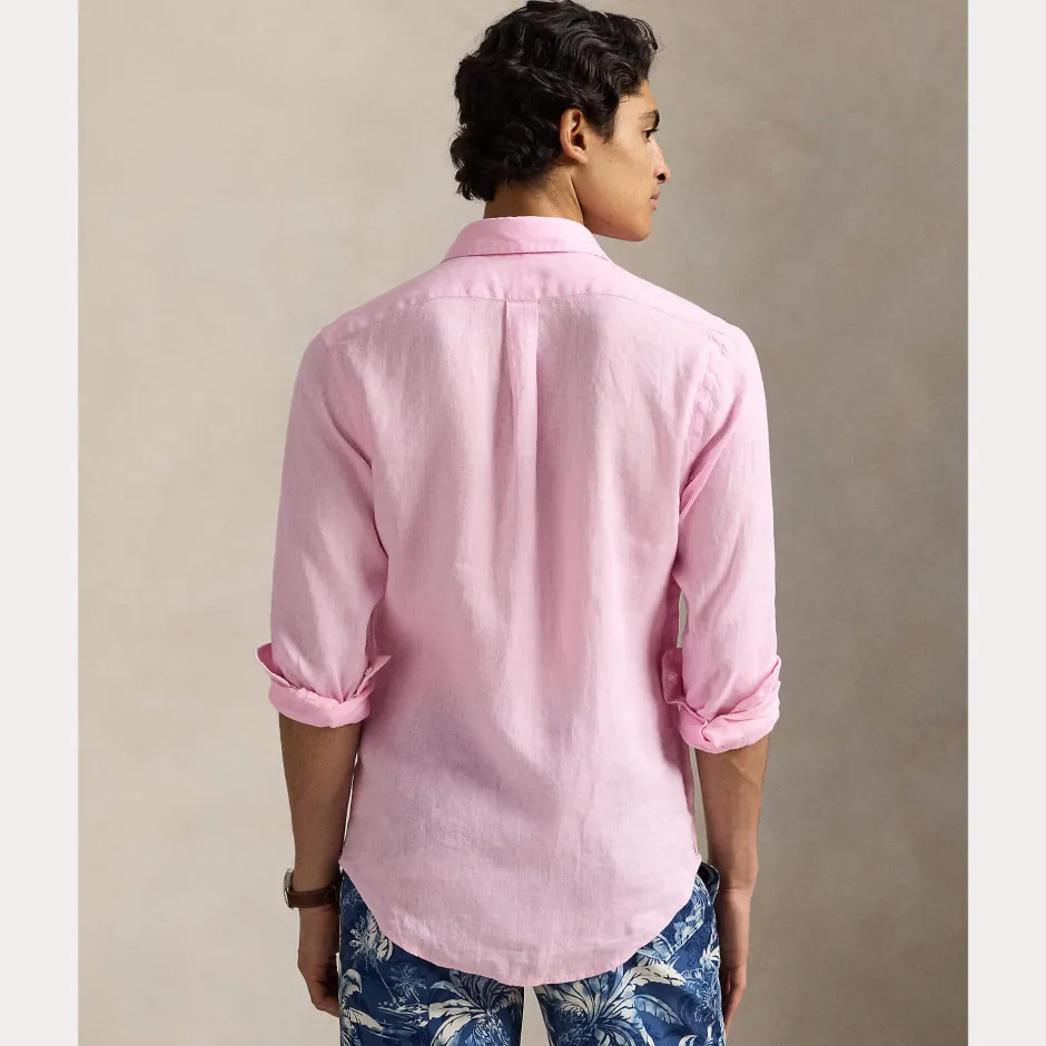 miesten kauluspaita, POLO LINEN SHIRT LS CUSTOM FIT>Polo Ralph Lauren Online