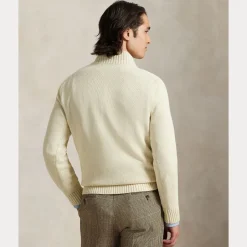 miesten neule, COTTON HALF ZIP PULLOVER><noscript><img width=