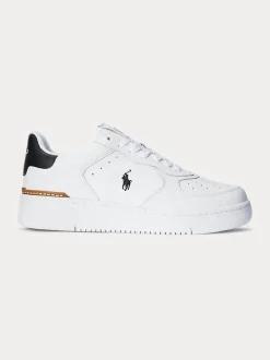 Miesten Kengät, MASTERS CRT-SNEAKERS-LOW TOP LACE BLACK WHITE>Polo Ralph Lauren Discount