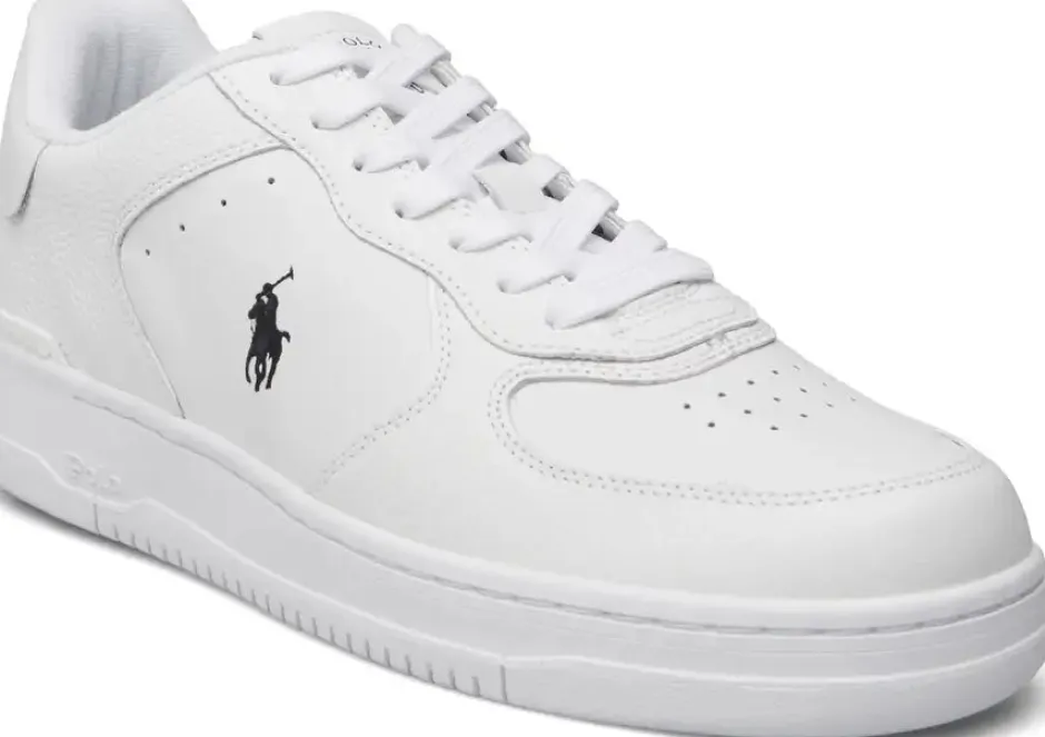 Miesten Kengät, MASTERS CRT-SNEAKERS-LOW TOP LACE BLACK WHITE>Polo Ralph Lauren Discount