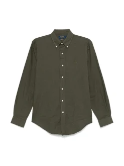 Miesten Kauluspaita, CUSTOM FIT PERFORMANCE TWILL SHIRT Armeijanvihreä>Polo Ralph Lauren Clearance