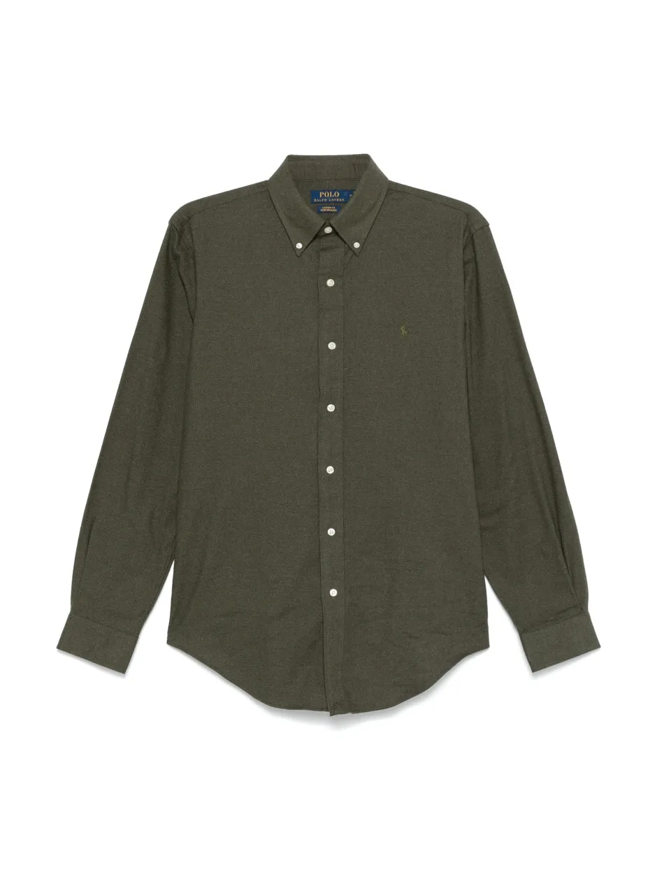 Miesten Kauluspaita, CUSTOM FIT PERFORMANCE TWILL SHIRT Armeijanvihreä>Polo Ralph Lauren Clearance