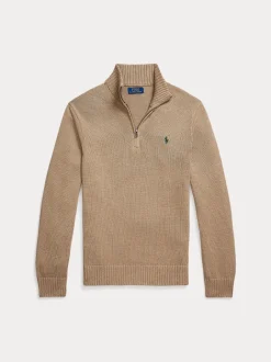 miesten neule Cotton Half Zip Pullover,>Polo Ralph Lauren Discount