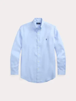 miesten kauluspaita, POLO LINEN SHIRT LS CUSTOM FIT>Polo Ralph Lauren
