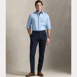 miesten kauluspaita, POLO LINEN SHIRT LS CUSTOM FIT><noscript><img width=