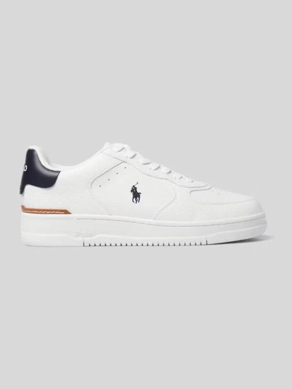 Miesten Kengät, MASTERS CRT-SNEAKERS-LOW TOP LACE NAVY WHITE>Polo Ralph Lauren Outlet