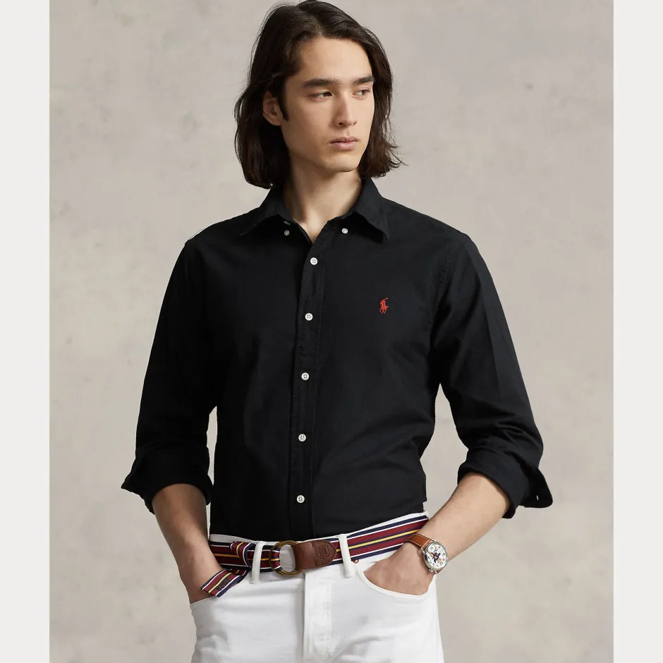 miesten kauluspaita Custom Fit Carment-dyed Oxford Shirt,>Polo Ralph Lauren Online
