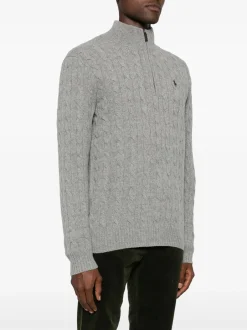 Miesten Neulepusero, CABLE-KNIT WOOL-CASHMERE SWEATER><noscript><img width=