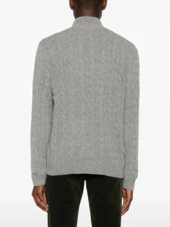 Miesten Neulepusero, CABLE-KNIT WOOL-CASHMERE SWEATER><noscript><img width=
