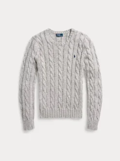 naisten neulepusero, SWEATER-PULLOVER Vaaleanharmaa>Polo Ralph Lauren Hot