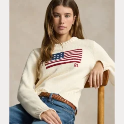 naisten neulepusero, FLAG CN-LONG SLEEVE-PULLOVER>Polo Ralph Lauren Discount