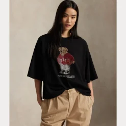 naisten t-paita Polo Bear Knit-t-shirt,><noscript><img width=