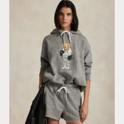 naisten huppari POLO BEAR KNIT SWEATSHIRT, Vaaleanharmaa>Polo Ralph Lauren Best