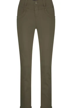 naisten housut, RELAX JOG COLOUR Armeijanvihreä>Red Button Hot