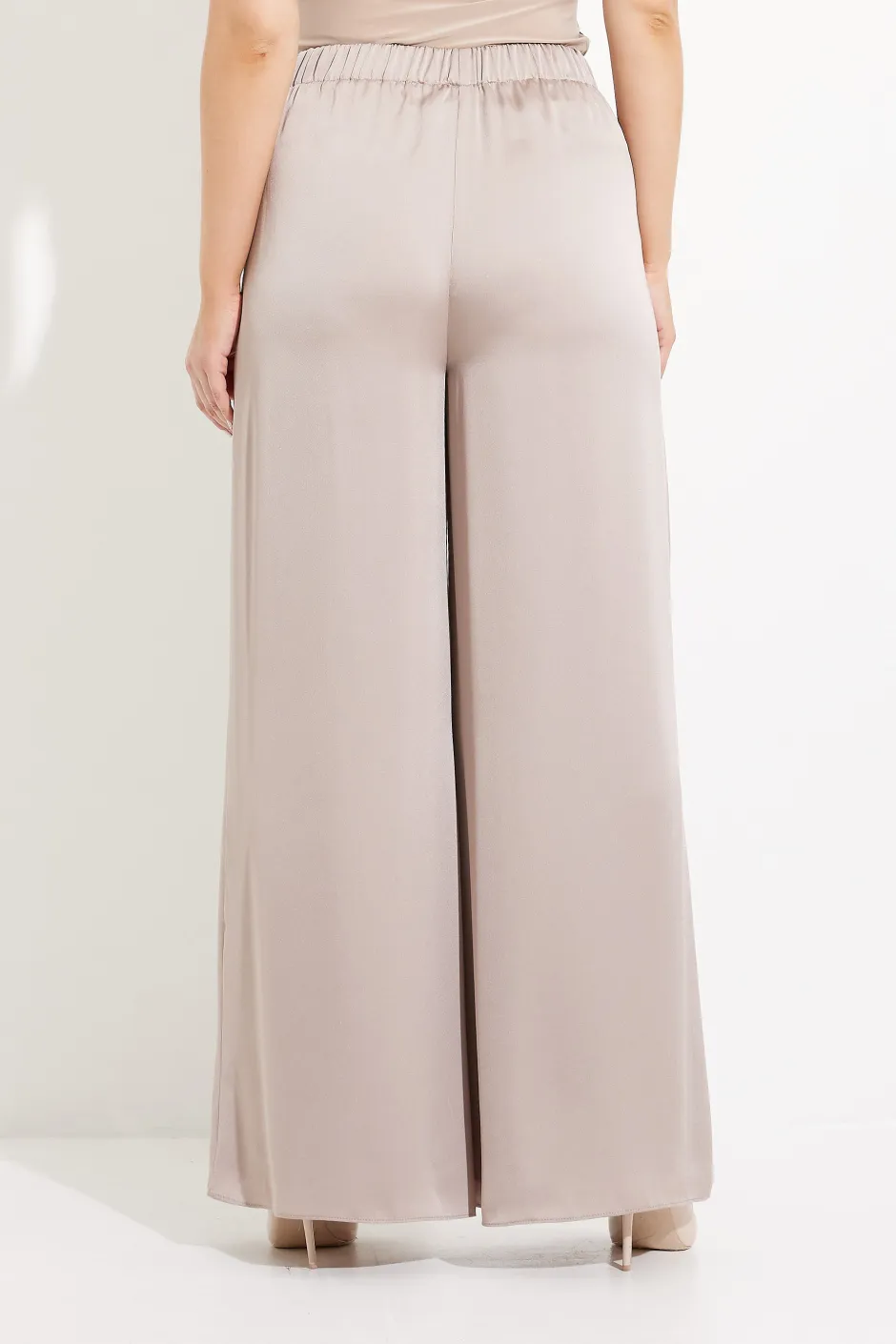 Naisten Housut, SATIN WIDE LEG PANTS>Ribkoff New
