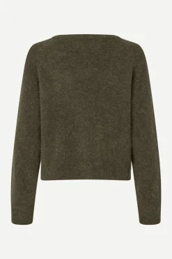 Samsoe and Samsoe, Naisten Neulepaita, Nor O-N Short Armeijanvihreä><noscript><img width=