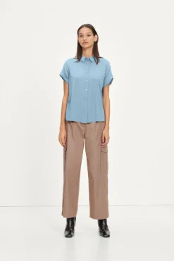 Samsoe and Samsoe, Naisten Lyhythihainen Kauluspaita, Majan Ss Shirt 9942>Samsoe Samsoe New