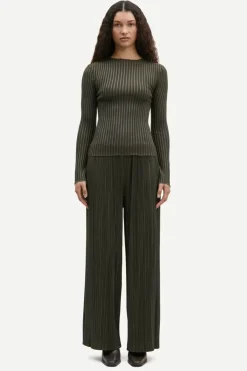 Samsoe and Samsoe Naisten Housut, UMA TROUSERS 10167 Armeijanvihreä>Samsoe Samsoe Hot