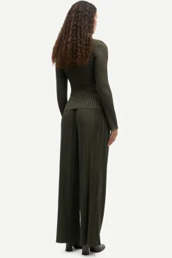 Samsoe and Samsoe Naisten Housut, UMA TROUSERS 10167 Armeijanvihreä>Samsoe Samsoe Hot