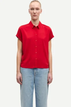 Samsoe and Samsoe, Naisten Lyhythihainen Kauluspaita, Majan Ss Shirt 9942>Samsoe Samsoe Outlet