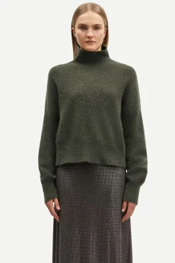 Samsoe and Samsoe Naisten Neule NOLA T-N 7355 Armeijanvihreä>Samsoe Samsoe Best