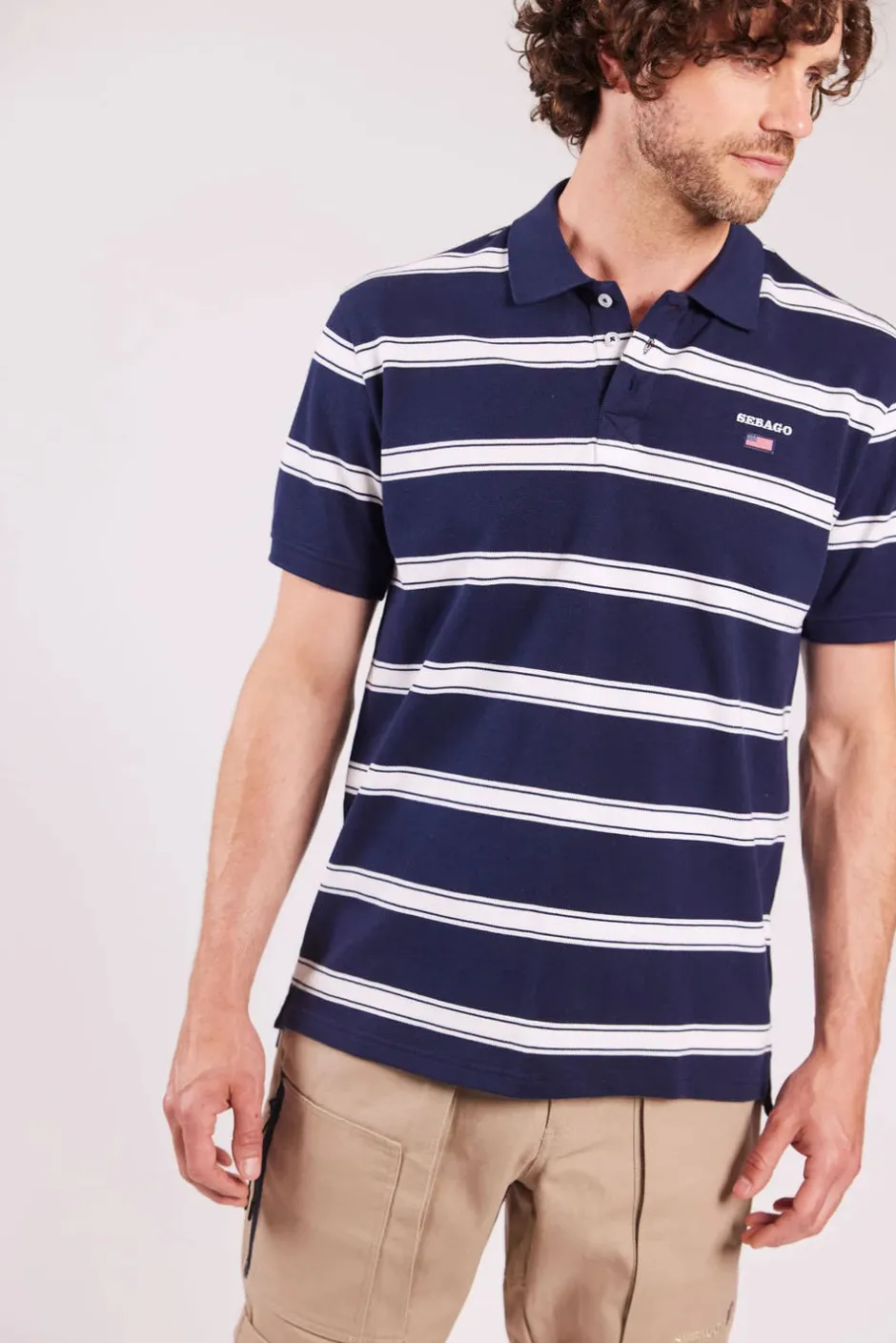 miesten pikeepaita, MILO STRIPED PIQUE NOS>Sebago New