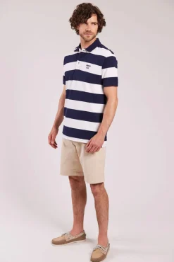 miesten pikeepaita, MICK BLOCK STRIPE PIQUE NOS>Sebago Discount