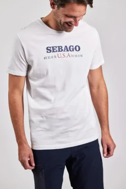 miesten t-paita, AUTHENTIC LOGO TEE>Sebago Outlet