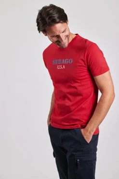 miesten t-paita, AUTHENTIC LOGO TEE>Sebago Sale